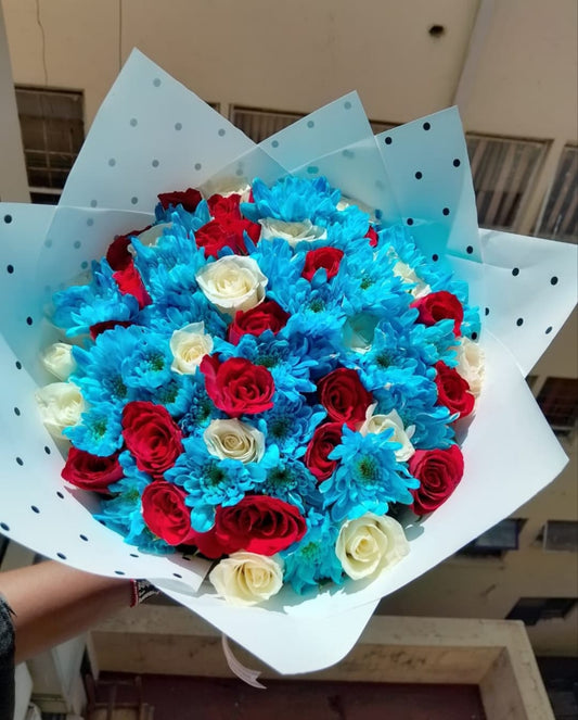 BLUE-RED BLOOMS