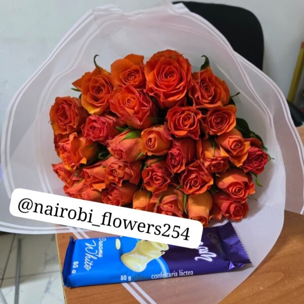 ORANGE ROSES & CHOCOLATE